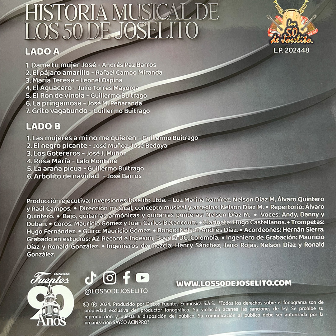 LP Historia Musical de Los 50 de Joselito