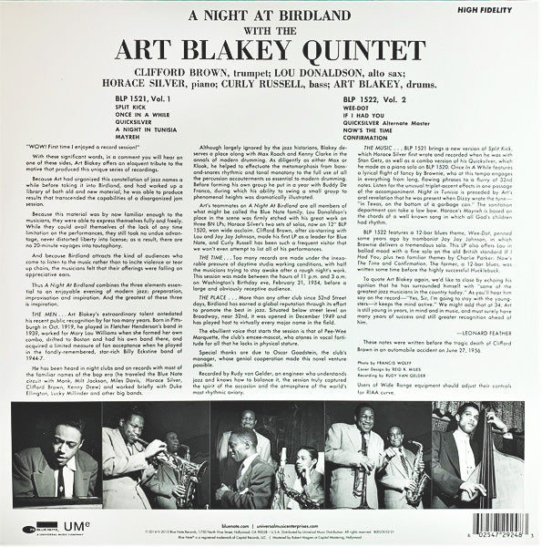 LP Art Blakey Quintet – A Night At Birdland, Volume 2
