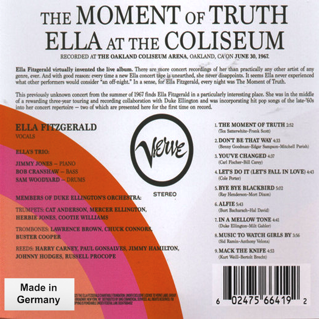 CD Ella Fitzgerald – The Moment Of Truth (Ella At The Coliseum)