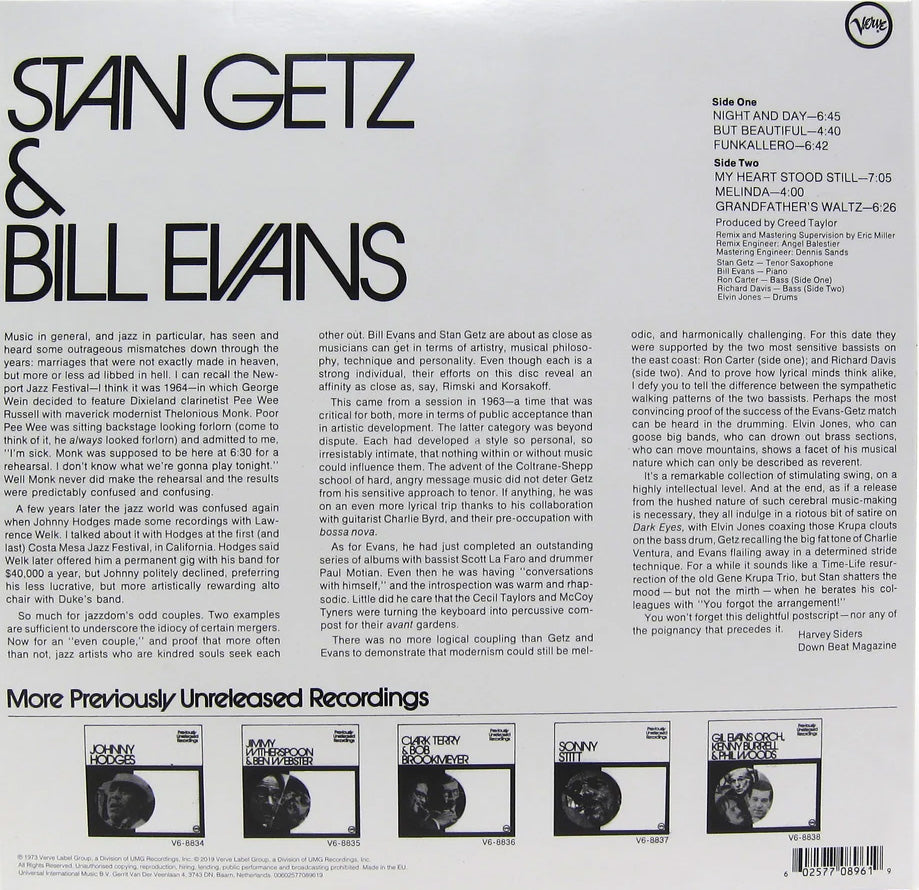 LP Stan Getz & Bill Evans – Stan Getz & Bill Evans