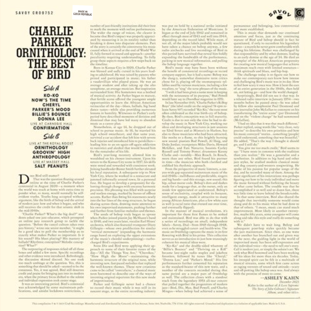 LP Charlie Parker – Ornithology: The Best Of Bird