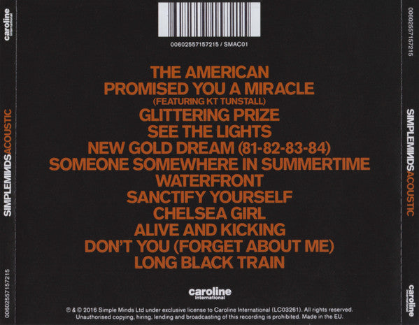 CD Simple Minds – Acoustic