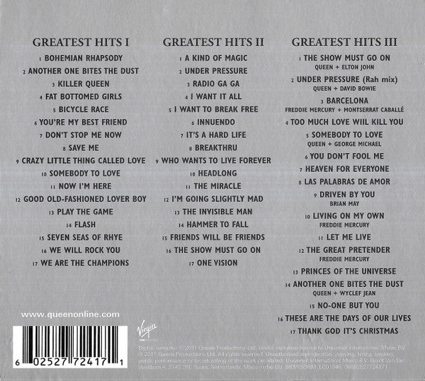 CDX3 Queen ‎– Greatest Hits I II & III (The Platinum Collection)