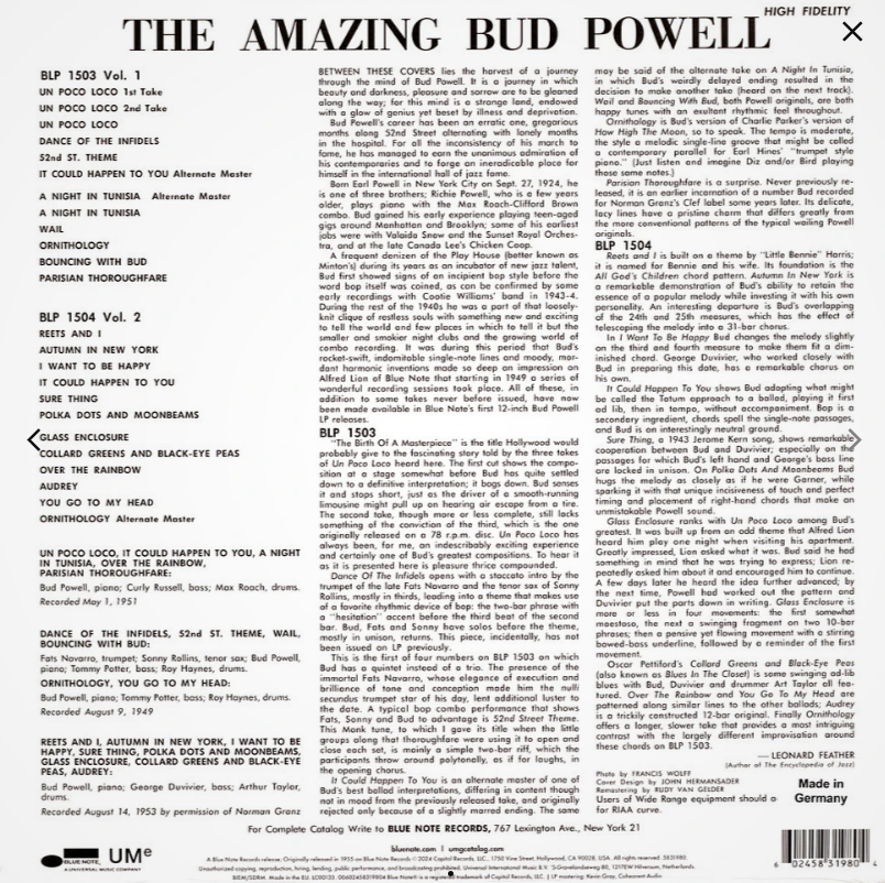 LP Bud Powell – The Amazing Bud Powell (Volume 1)