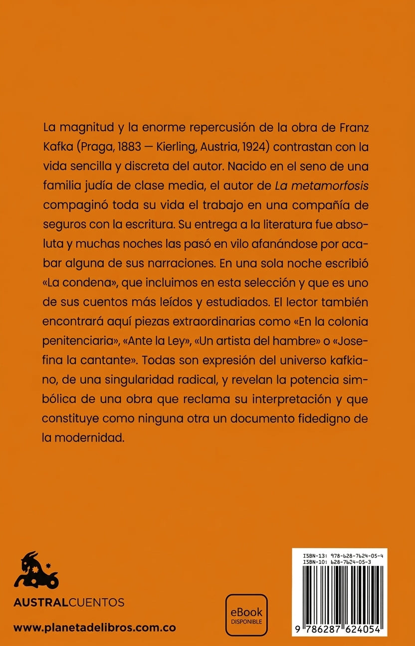 Libro Franz Kafka - Cuentos de Franz Kafka