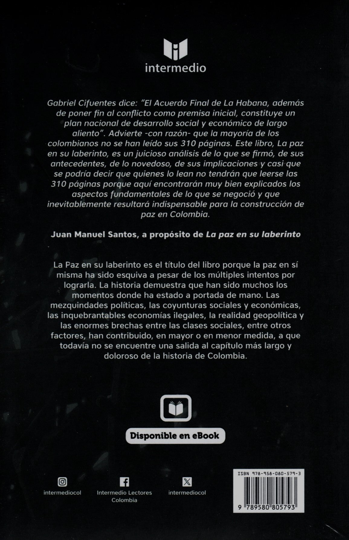 Libro Gabriel Cifuentes Ghidini - La paz en su laberinto