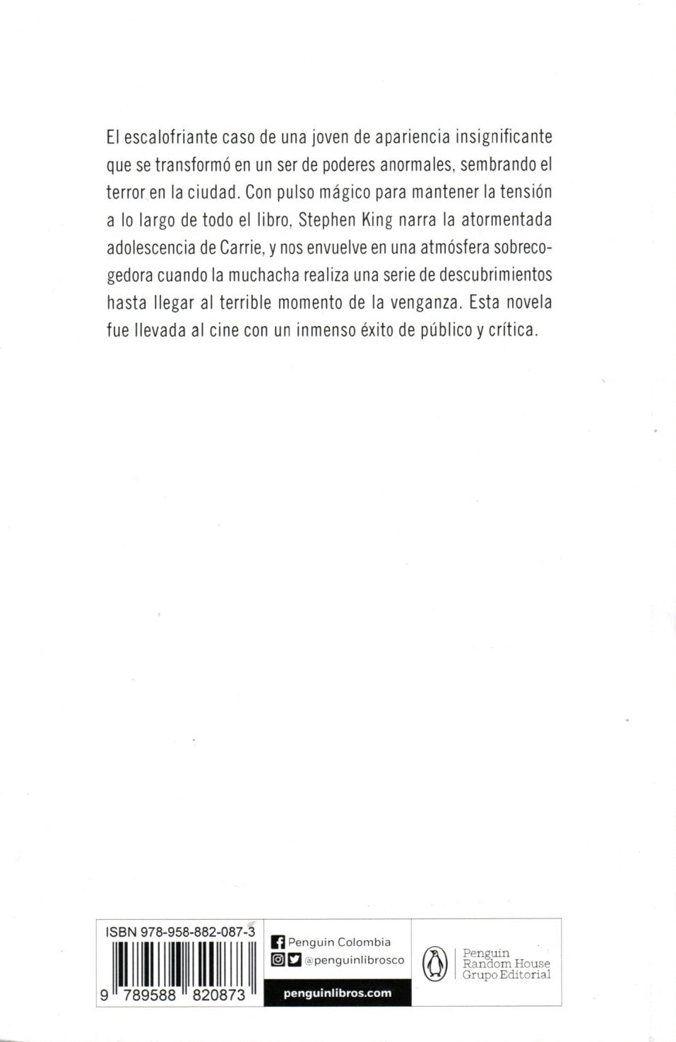 Libro Stephen King - Carrie