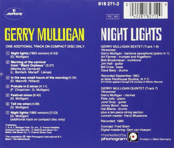 CD Gerry Mulligan – Night Lights