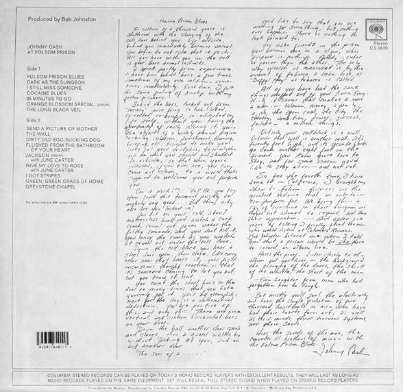 LP Johnny Cash – At Folsom Prison