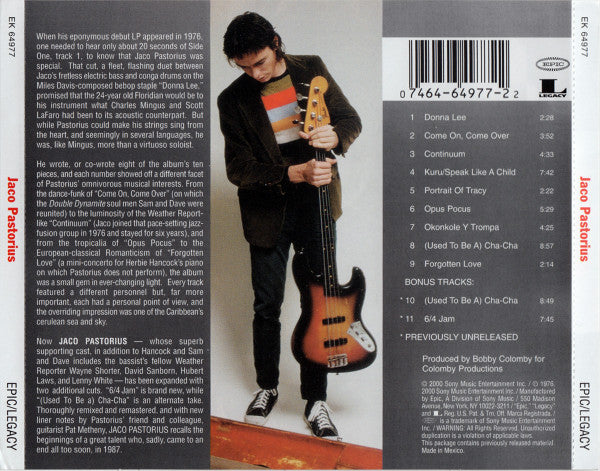 CD Jaco Pastorius – Jaco Pastorius