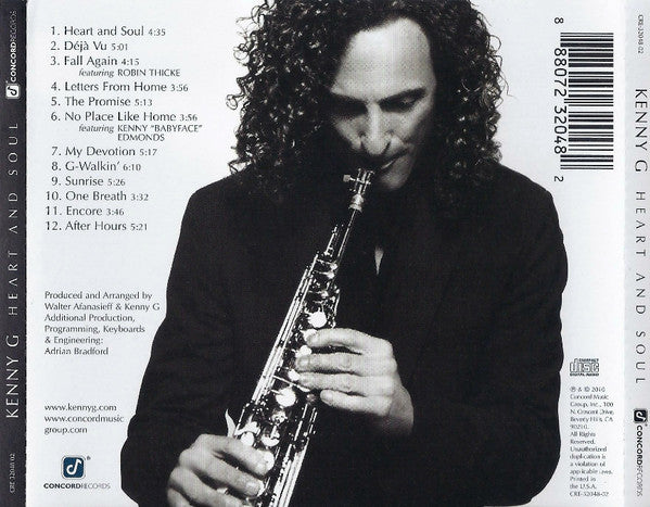 CD Kenny G - Heart And Soul