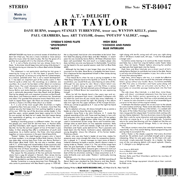 LP Art Taylor – A.T.'s Delight