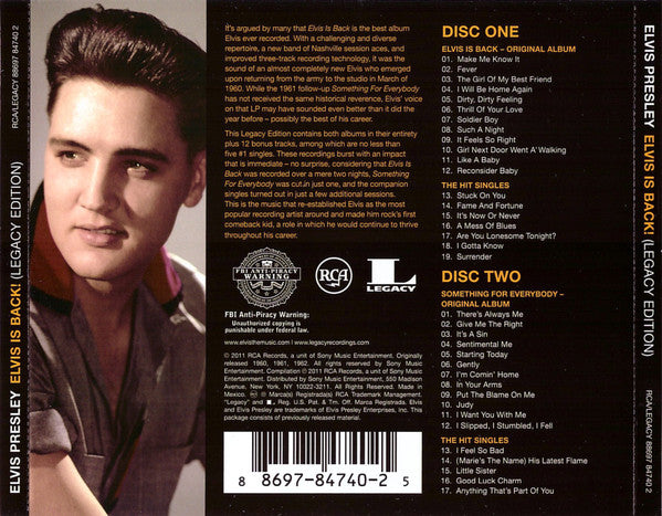 CDX2 Elvis Presley – Elvis Is Back!