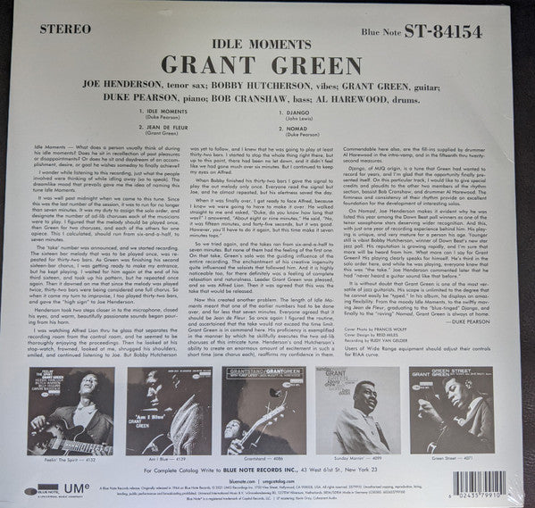 LP Grant Green – Idle Moments