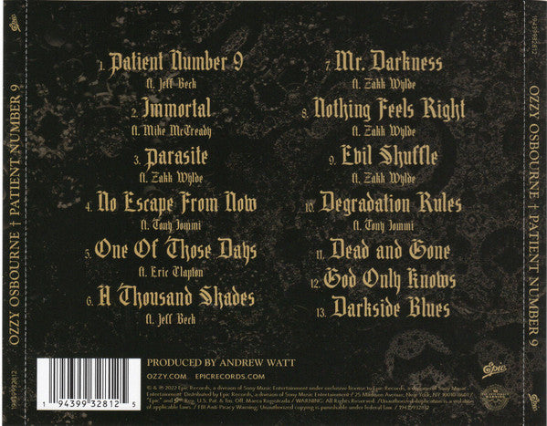 CD Ozzy Osbourne – Patient Number 9