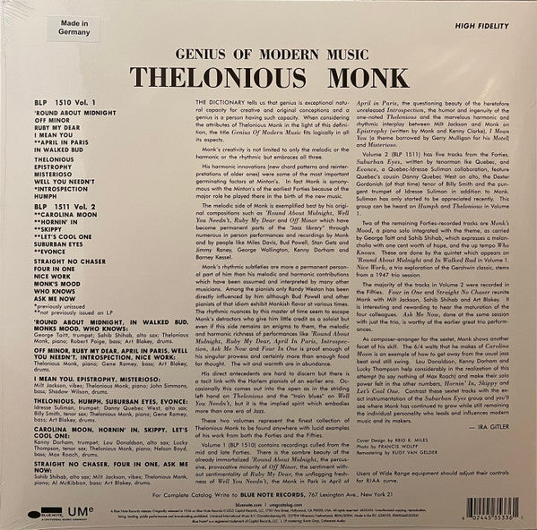 LP Thelonious Monk – Genius Of Modern Music (Vol. 1)
