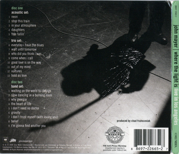 CDX2 John Mayer – Where The Light Is: John Mayer Live In Los Angeles