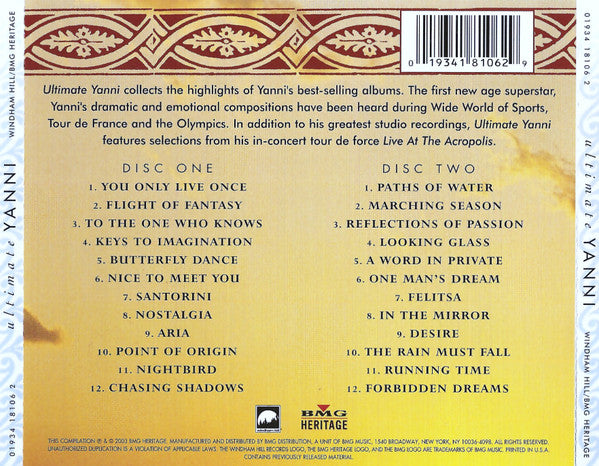 CD Yanni Ultimate - Yanni