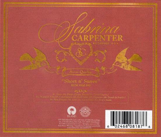 CD Sabrina Carpenter – Short N' Sweet