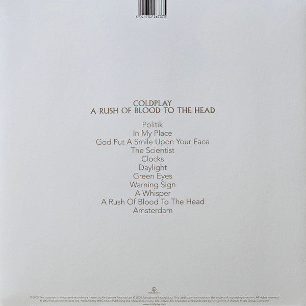 LP Coldplay – A Rush Of Blood To The Head