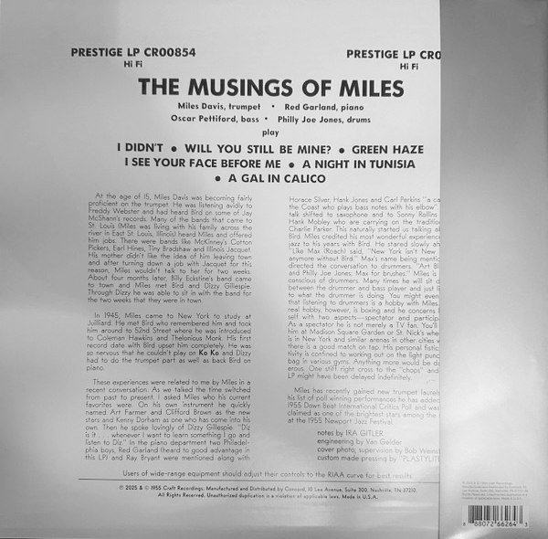 LP Miles Davis Quartet – The Musings Of Miles