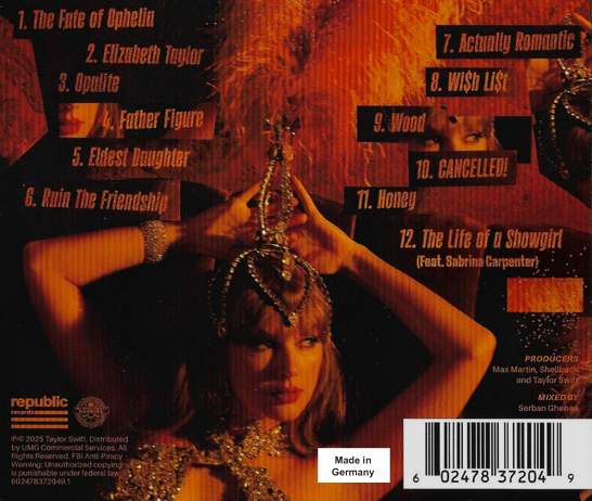 CD Taylor Swift – The Life Of A Showgirl