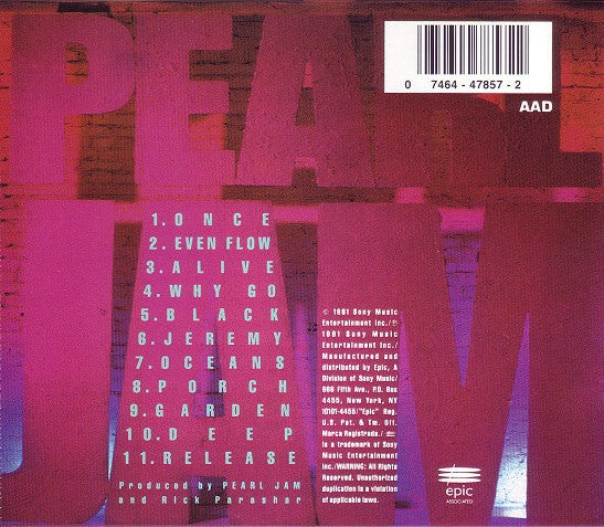 CD Pearl Jam – Ten