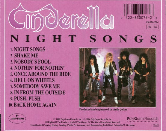 CD Cinderella · Night Songs