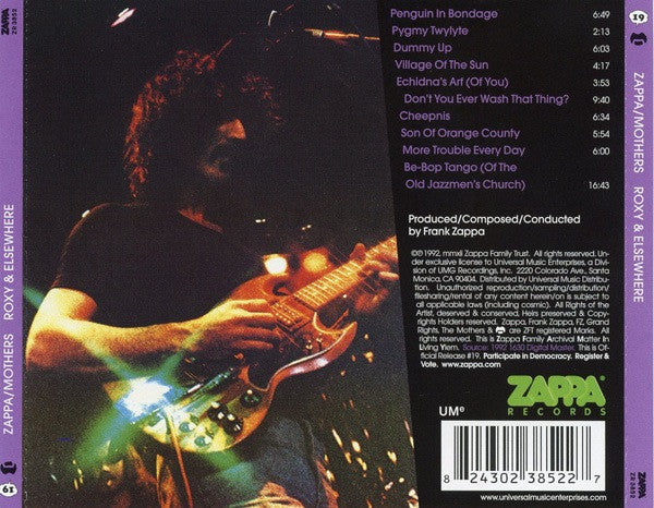 CD Frank Zappa – Roxy & Elsewhere