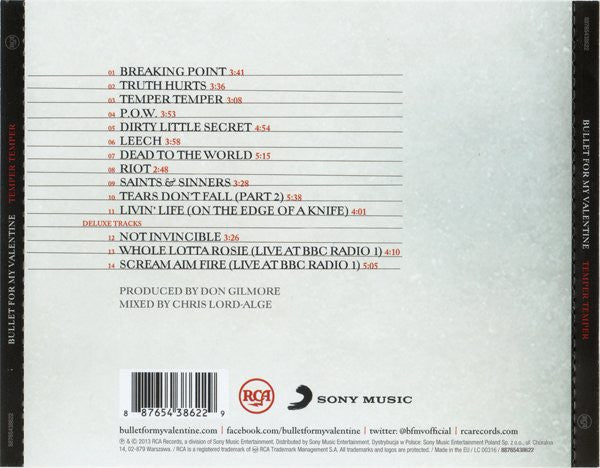CD Bullet For My Valentine - Temper Temper