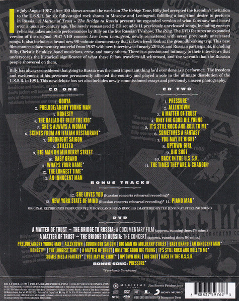 CD+DVD Billy Joel – A Matter Of Trust - The Bridge To Russia