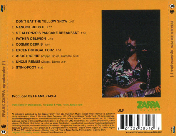 CD Frank Zappa – Apostrophe (')