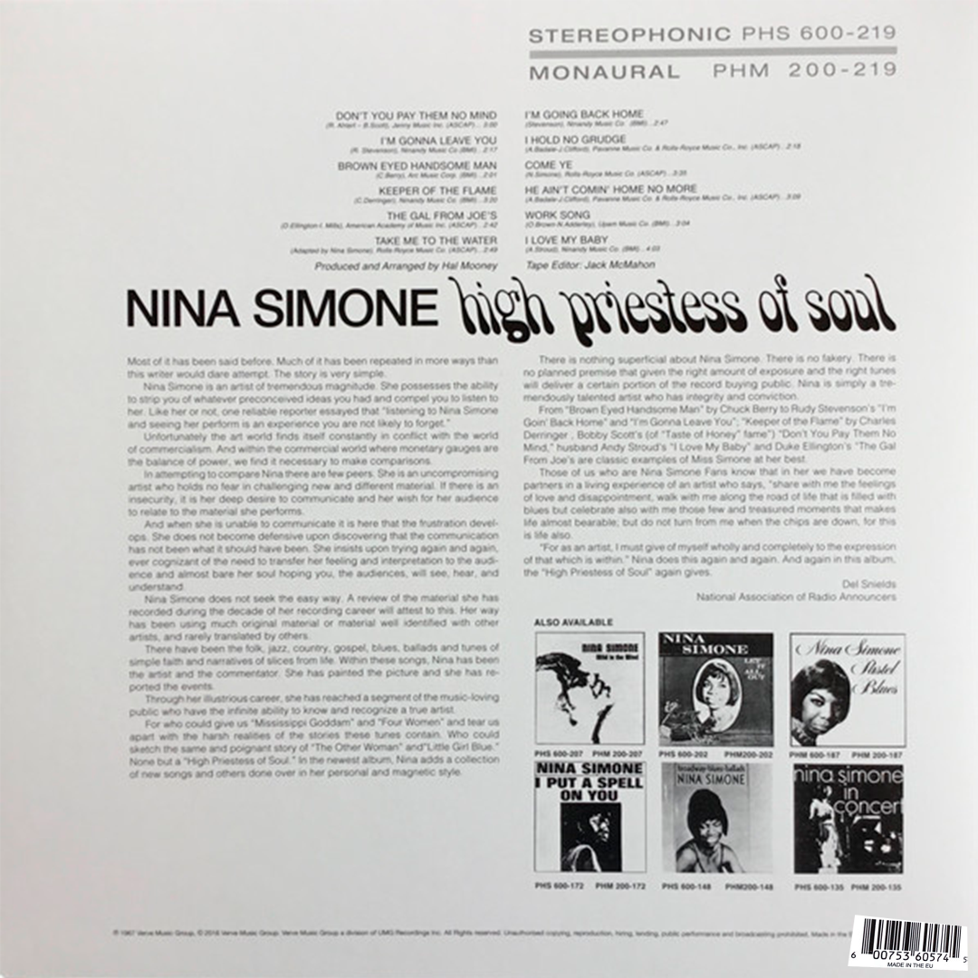 LP Nina Simone – High Priestess Of Soul