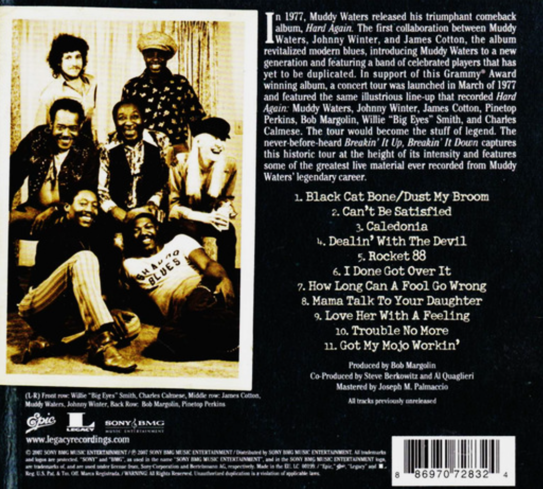 CD Muddy Waters, Johnny Winter & James Cotton – Breakin' It Up, Breakin' It Down