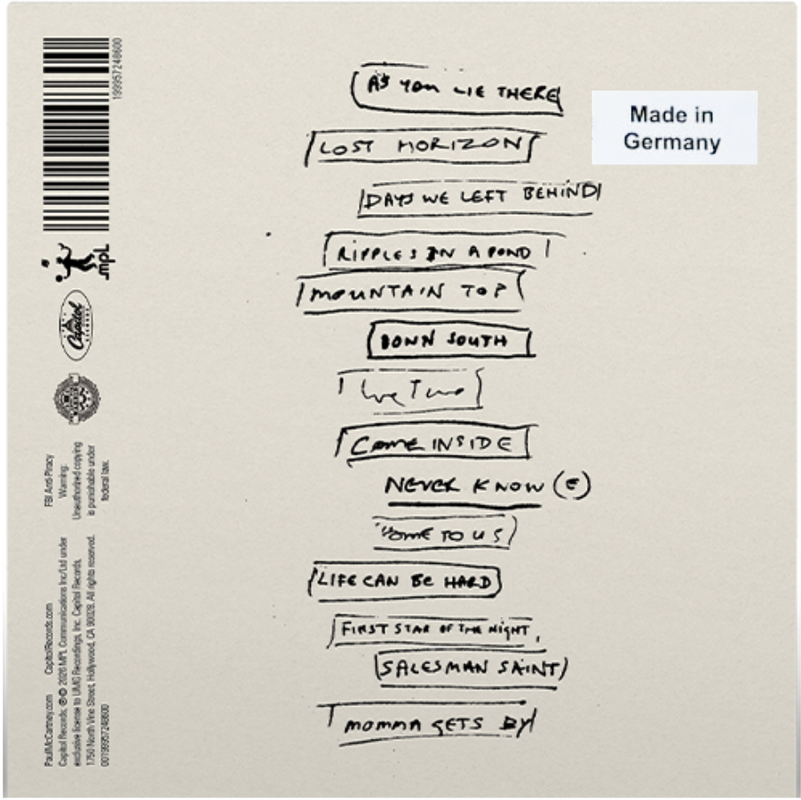 CD Paul McCartney – The Boys Of Dungeon Lane