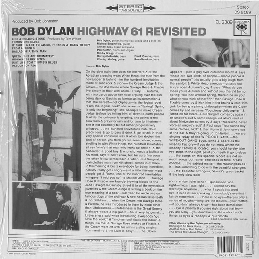 LP Bob Dylan – Highway 61 Revisited
