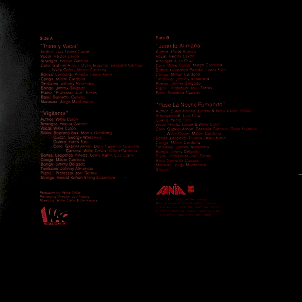 LP Willie Colón / Hector Lavoe – Vigilante