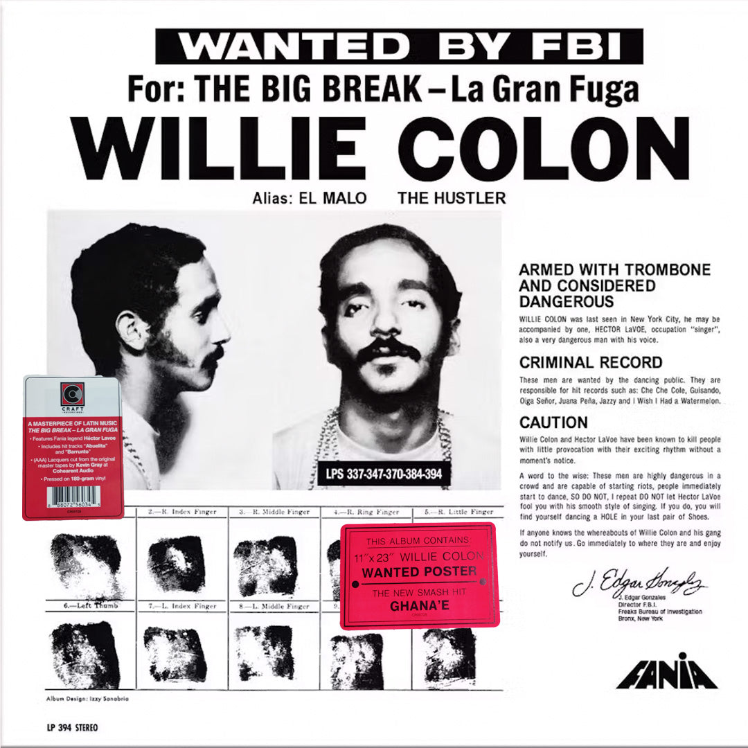 LP Willie Colon* – Wanted By FBI / The Big Break - La Gran Fuga