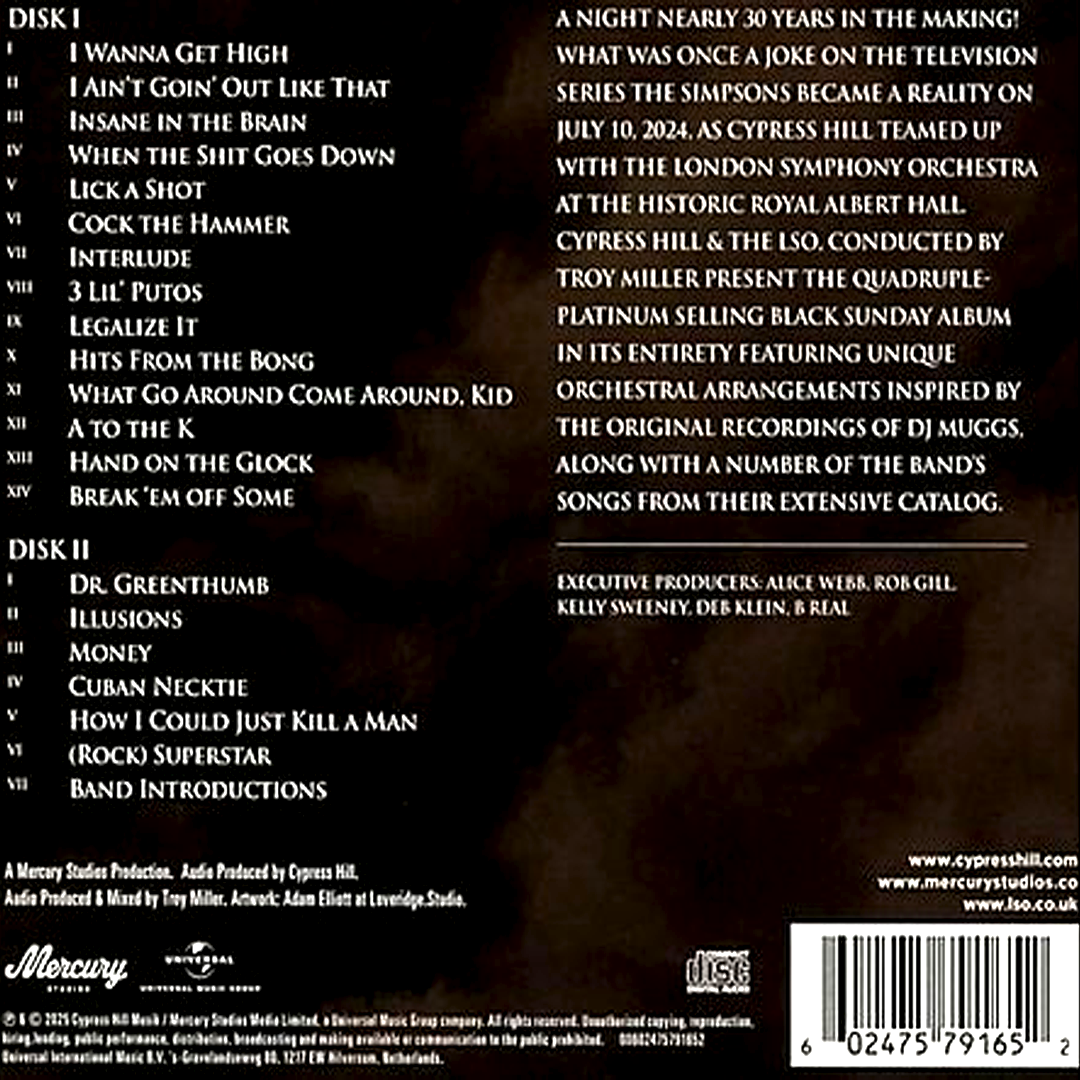 CDX2 Cypress Hill & The London Symphony Orchestra* – Black Sunday Live At The Royal Albert Hall