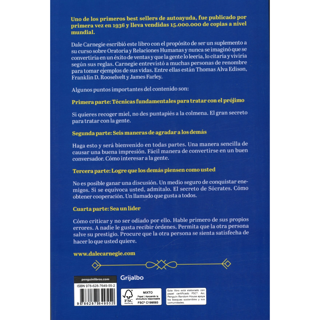 Libro Dale Carnegie - Cómo Ganar Amigos E Influir Sobre Las Personas