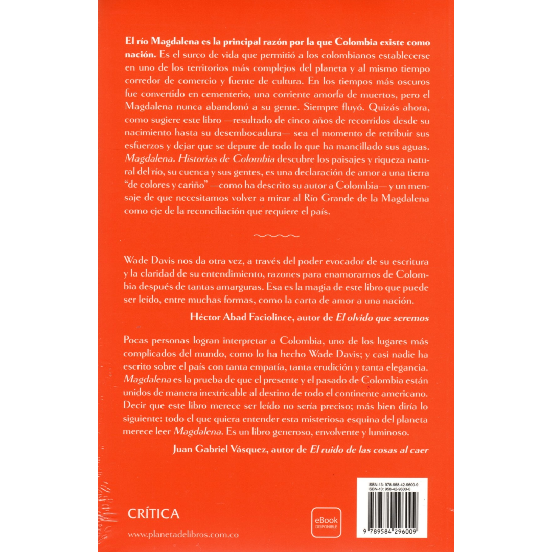 Libro Wade Davis - Magdalena: Historias de Colombia