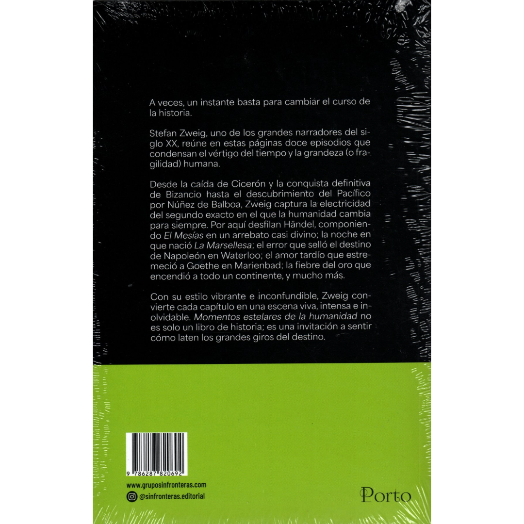 Libro Stefan Zweig - Momentos Estelares De La Humanidad