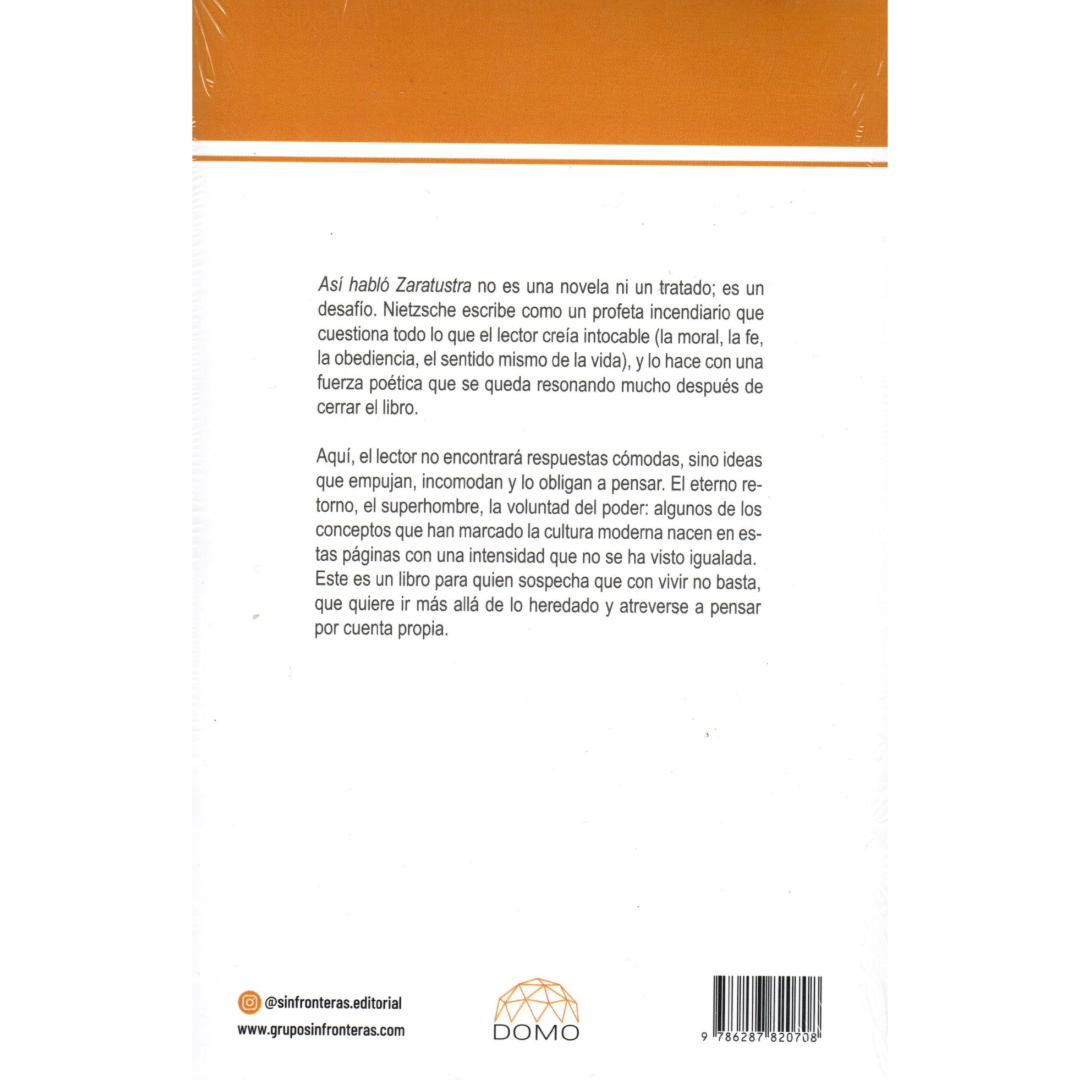 Libro Friedrich Nietzsche - Así Habló Zaratustra
