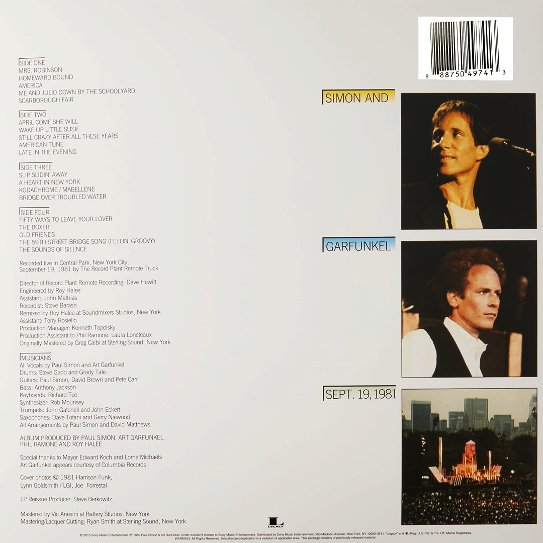 LPX2 Simon And Garfunkel - The Concert In Central Park