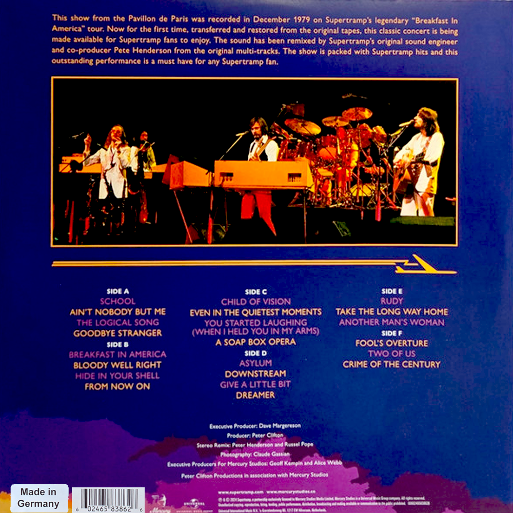 LPX3 Supertramp – Live In Paris '79