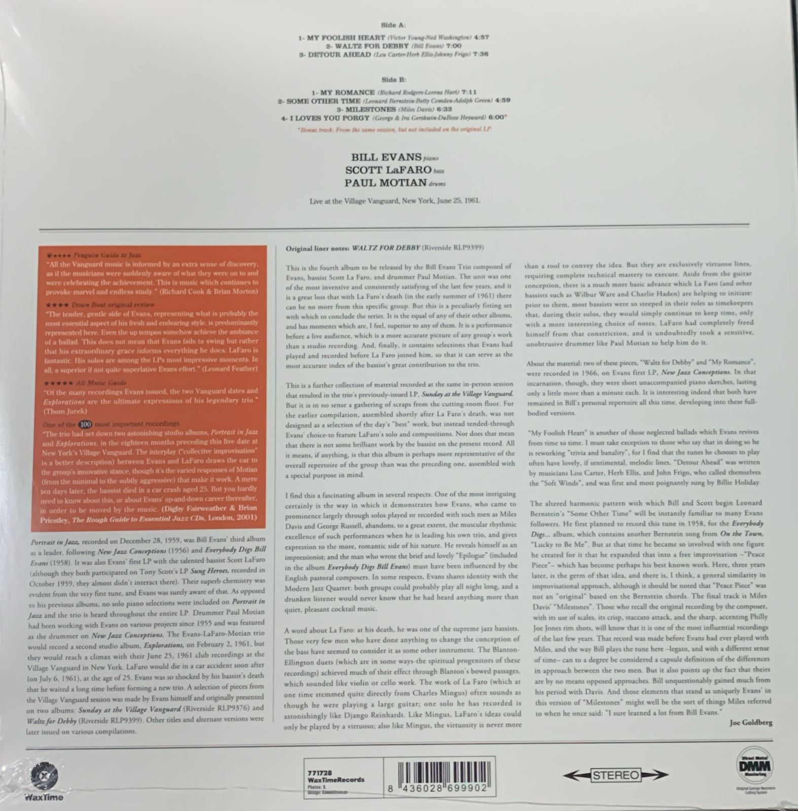 LP Bill Evans Trio - Waltz For Debby