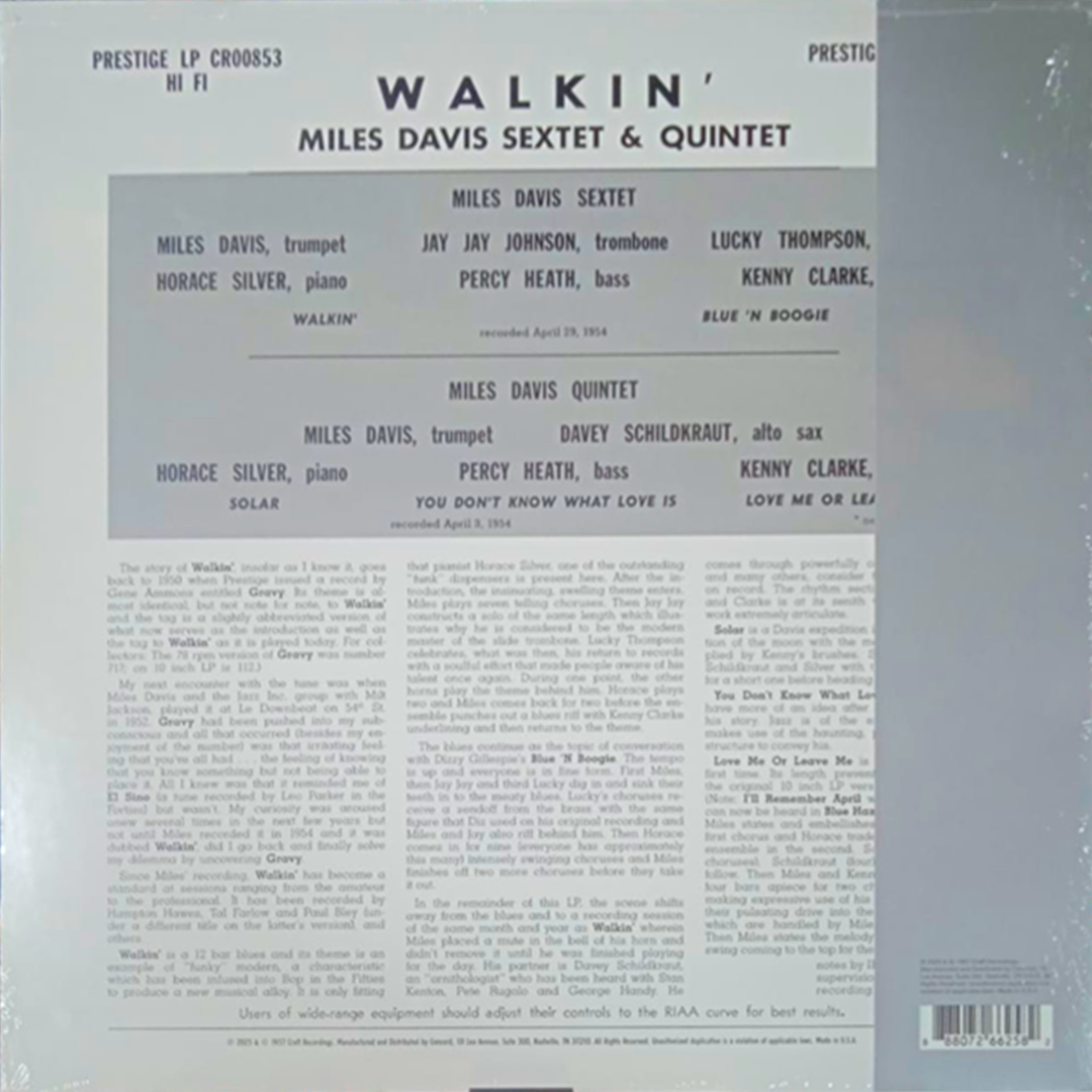 LP Miles Davis All Stars - Walkin'
