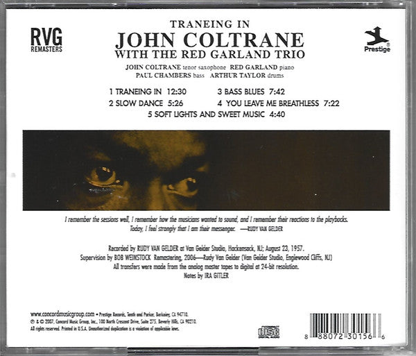 CD John Coltrane With The Red Garland Trio - Traneing In