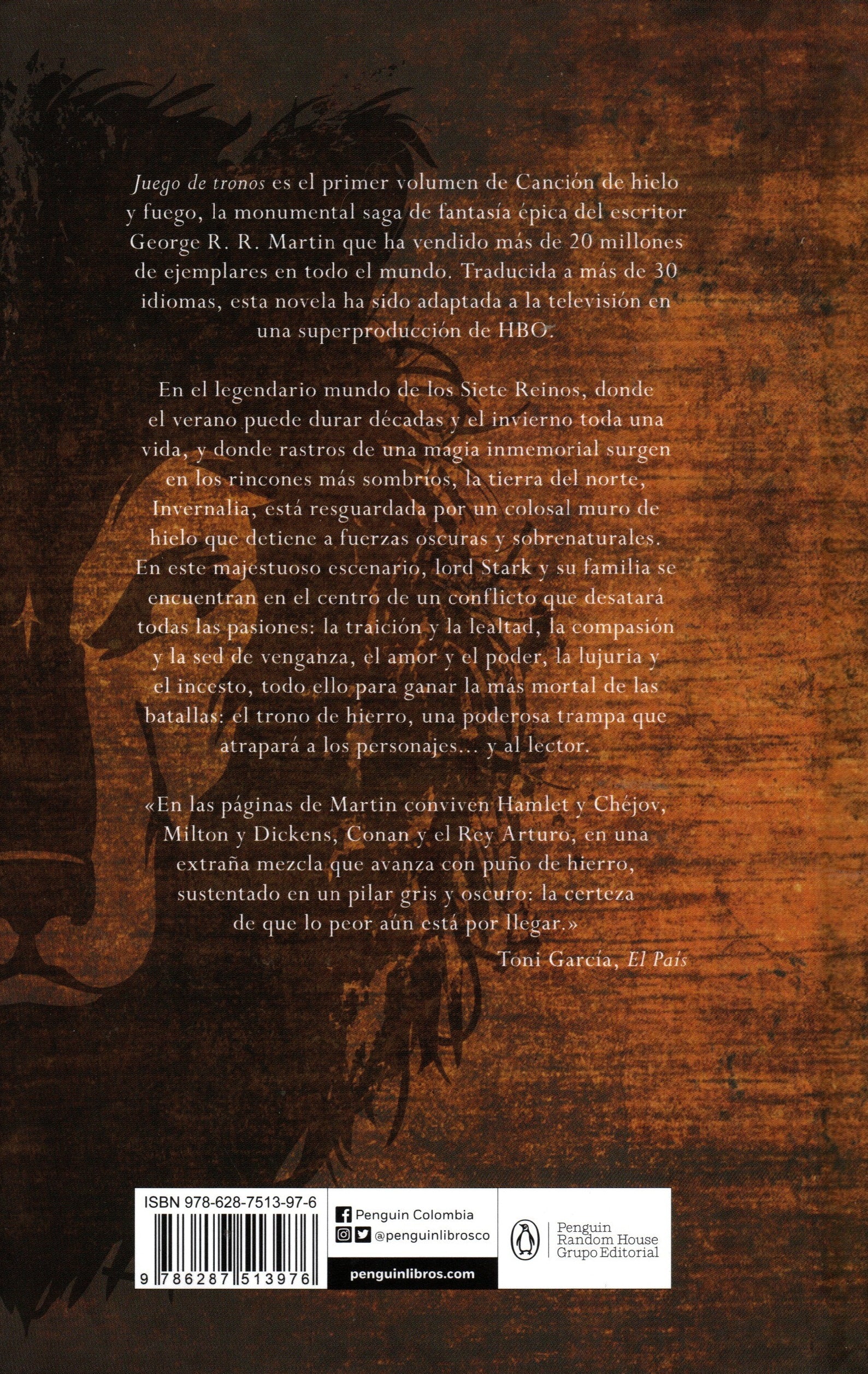 Libro George R.R Martin - Juego De tronos, Canción De Hielo Y Fuego 1