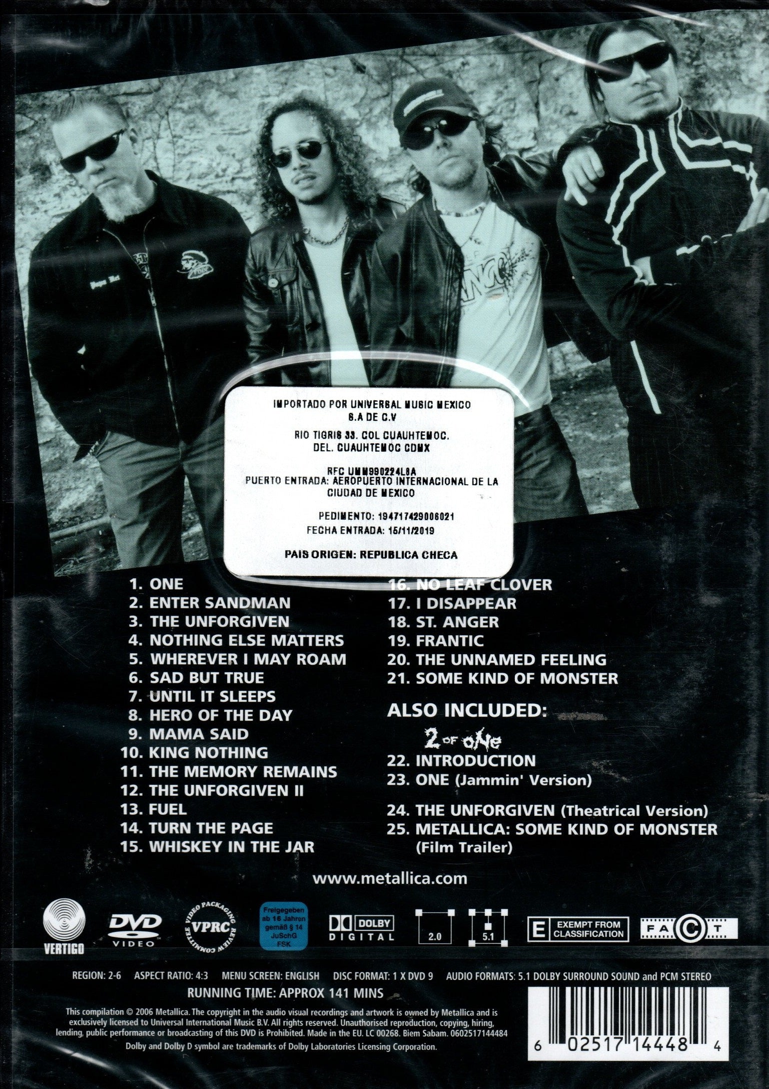DVD Metallica - The Videos 1989-2004